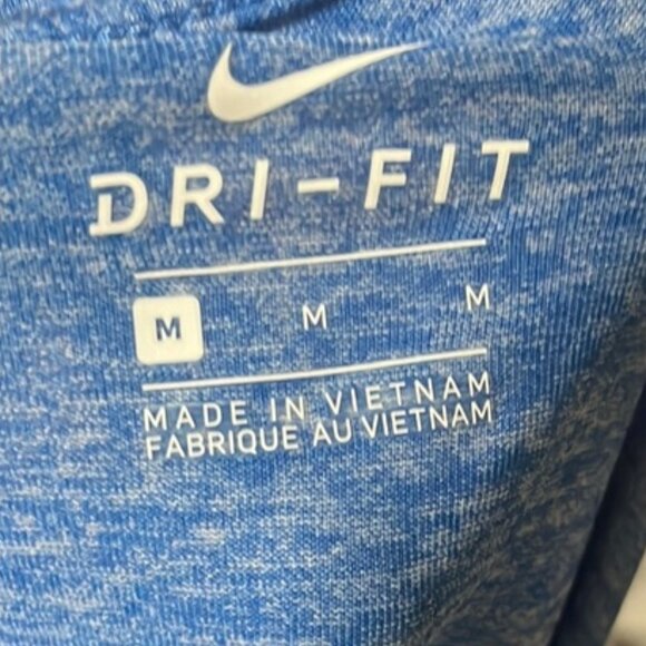 Nike Dri-Fit Heathered Blue Short Sleeve Scoop Neck Relaxed Fit T-Shirt - Picture 7 of 9
